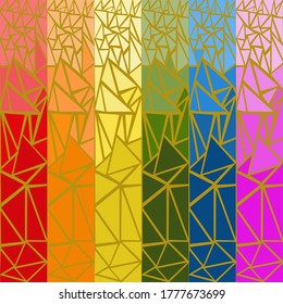 Vector illustration rainbow mosaic flag. Pride symbol. Seamless border