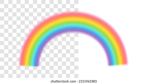 Vector illustration of a rainbow. Vector rainbow on isolated background.