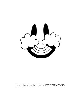 vector illustration of rainbow smile concept