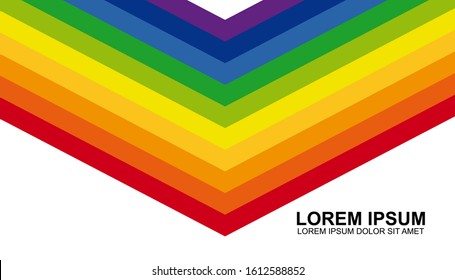 vector illustration
rainbow triangle lines