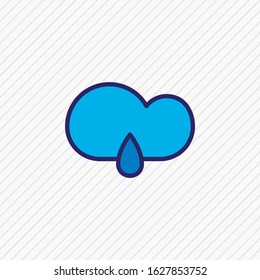 Vector illustration of raindrop icon colored line. Beautiful sky element also can be used as climate icon element.