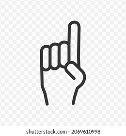 Vector illustration of Raise your hands icon in dark color and transparent background(png).