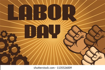 Vector illustration of raised fist