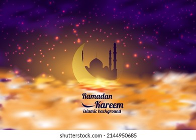 vector illustration ramadan background good for ramadan content background,  ramadan background event printing etc