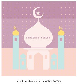 Vector illustration for Ramadan with colorful elements and mosque. Islamic Celebration Poster and advertising. Logo and Icon Ramadan Celebration.
