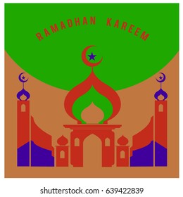 Vector illustration for Ramadan with colorful elements and mosque. Islamic Celebration Poster and advertising. Logo and Icon Ramadan Celebration.