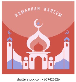 Vector illustration for Ramadan with colorful elements and mosque. Islamic Celebration Poster and advertising. Logo and Icon Ramadan Celebration.