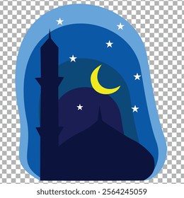 Vector Illustration of ramadan greeting or happy ed mubarak, Business Concept, Ramadan Concept, Ramadan Kareem, Flat Design