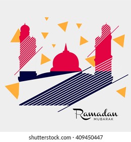 Vector illustration of Ramadan greetings background.