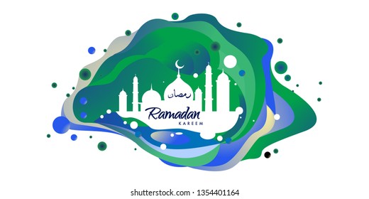 Vector illustration Ramadan islamic greeting card and banner
