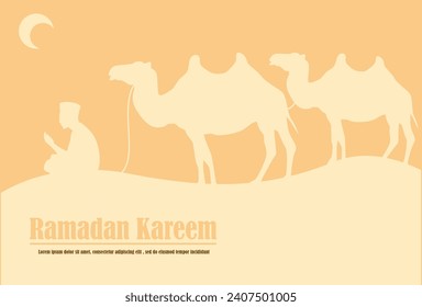 Vector illustration ramadan kareem background muslim