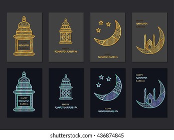 Vector Illustration of Ramadan Kareem for Design, Website, Background, Banner. Greeting card Element Template with ornaments