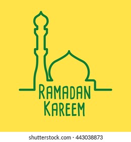 Vector Illustration of Ramadan Kareem design template. good for card and banner