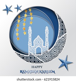 Vector Illustration of Ramadan Kareem for Design, Website, Background, Banner. Greeting card Element Template