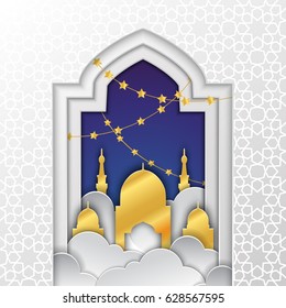 Vector Illustration of Ramadan Kareem for Design, Website, Background, Banner. Greeting card Element Template