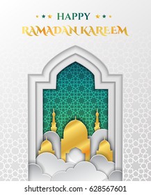 Vector Illustration of Ramadan Kareem for Design, Website, Background, Banner. Greeting card Element Template