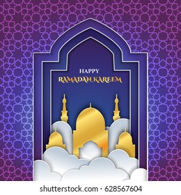 Vector Illustration of Ramadan Kareem for Design, Website, Background, Banner. Greeting card Element Template