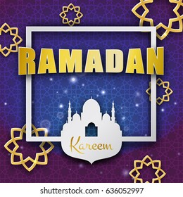 Vector Illustration of Ramadan Kareem for Design, Website, Background, Banner. Greeting card Element Template