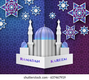 Vector Illustration of Ramadan Kareem for Design, Website, Background, Banner. Greeting card Element Template