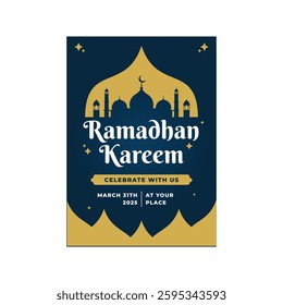Vector illustration of  Ramadan Kareem flyer poster template design