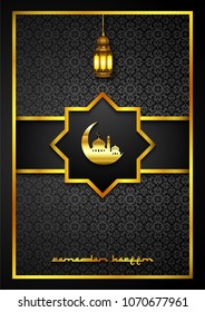 Vector Illustration Of Ramadan Kareem Greeting Card