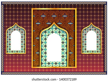 vector illustration of Ramadan Kareem ( Greetings for Ramadan) background with Islamic Mosque