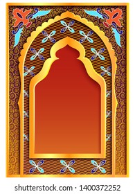 vector illustration of Ramadan Kareem ( Greetings for Ramadan) background with Islamic Mosque