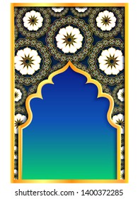 vector illustration of Ramadan Kareem ( Greetings for Ramadan) background with Islamic Mosque