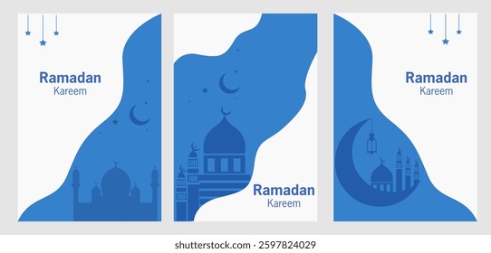 vector illustration of Ramadan Kareem ( Greetings for Ramadan) background with Islamic Mosque