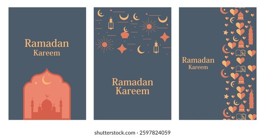 vector illustration of Ramadan Kareem ( Greetings for Ramadan) background with Islamic Mosque