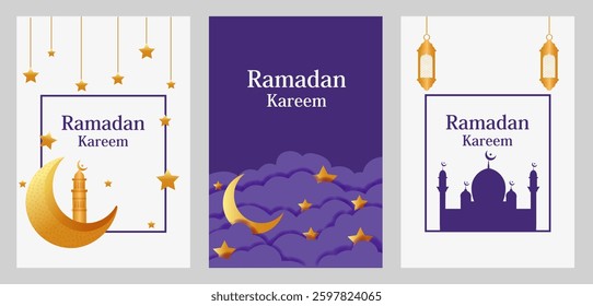 vector illustration of Ramadan Kareem ( Greetings for Ramadan) background with Islamic Mosque
