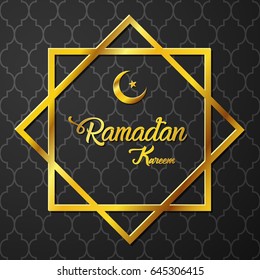 Vector illustration of Ramadan Kareem islamic greeting card template