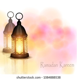 Vector Illustration Ramadan Kareem Lantern.