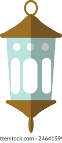Vector Illustration of Ramadan Kareem Lantern. in Flat Style.