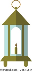 Vector Illustration of Ramadan Kareem Lantern. in Flat Style.