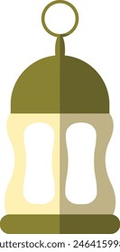 Vector Illustration of Ramadan Kareem Lantern. in Flat Style.