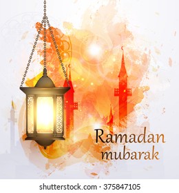 Ilustración vectorial Ramadan Kareem Lantern.