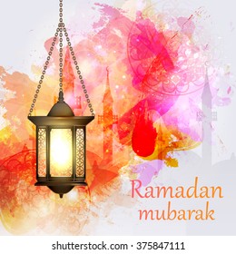 Vector Illustration Ramadan Kareem Lantern.