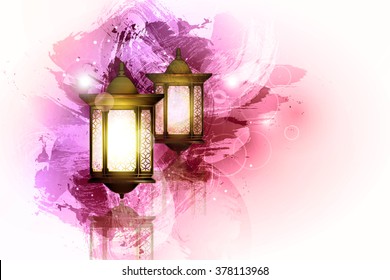 Ilustración vectorial Ramadan Kareem Lantern.