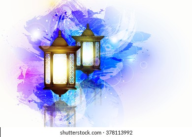 Vector Illustration Ramadan Kareem Lantern.