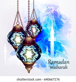 Vector Illustration Ramadan Kareem Lantern.