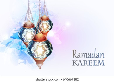 Vector Illustration Ramadan Kareem Lantern.