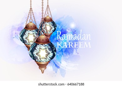 Vector Illustration Ramadan Kareem Lantern.