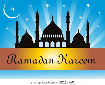 vector illustration for ramazan mubarak celebration
