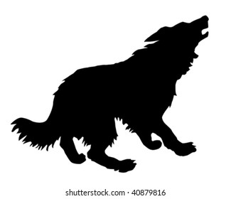 vector illustration of the rambling dog on white background