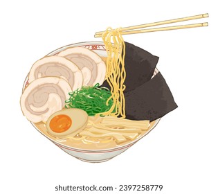 vector illustration of a Ramen