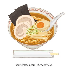 vector illustration of a Ramen