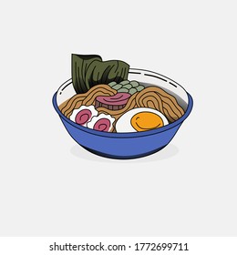 vector illustration of ramen noodles. can be used for banners, templates and others