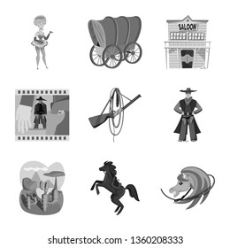 Vector illustration of ranch and farm icon. Collection of ranch and history stock symbol for web.
