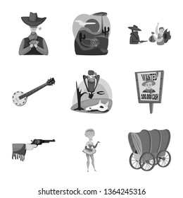 Vector illustration of ranch and farm icon. Set of ranch and history stock vector illustration.